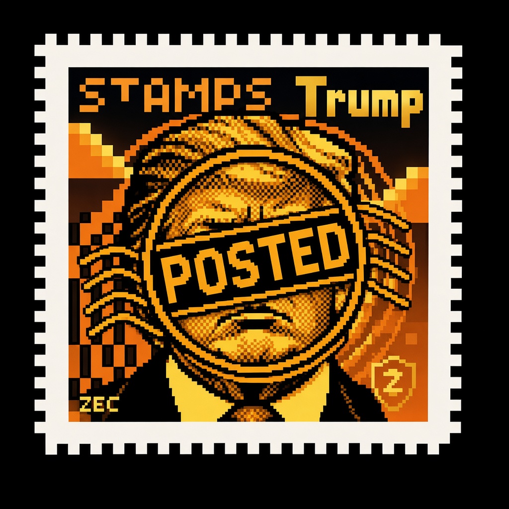 StampTrump stamp with a POSTED cancellation mark